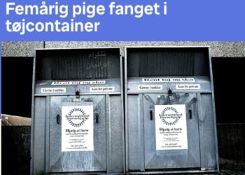 دختربچه پنج‌ساله در جنوب یولند دانمارک، در کانتینر لباس گیر کرد