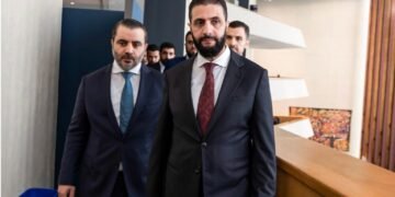 احمد الشرع رئیس جمهور سوریه از کاخ سفید بازدید و با ترامپ دیدار کرد