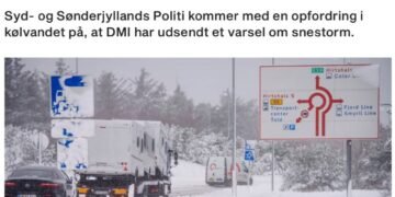 برف سنگین، پلیس دانمارک از مردم خواست در خانه بمانندپلیس جنوب و جنوب-یولند دانما…
